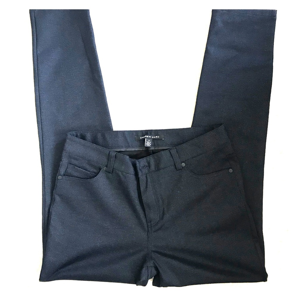 NWT - ANDREW MARC - Slacks - Navy Heringbone SZ8